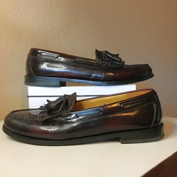 𝐂𝐎𝐋𝐄 𝐇𝐀𝐀𝐍 Burgundy Hudson Kiltie Tassel  -  Size 10 - Picture 4 of 13